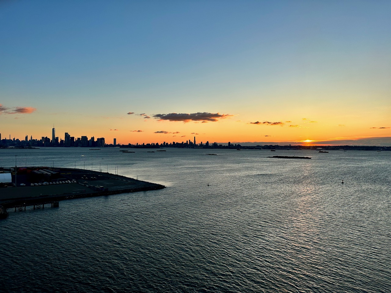 Sun rise over New York.